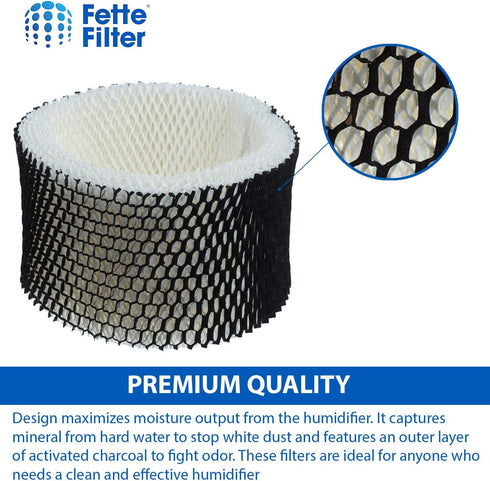 Fette Filter - 2 Pack Humidifier Filters, Compatible with Holmes & Sunbeam Humidifier Filter A, HWF62 HWF62CS