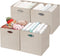 Posprica 12×12 Storage Cubes - 4pcs Fabric Drawers Organizer Bins, Beige