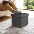 ZEUKMXOO 15'' W Storage Ottoman Bench, Folding Storage Bench Ottoman, for Bedroom, Living Room, and Utility Room, Grey