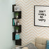 5-Tier Furinno ROSSI Floating Book Shelves for Wall, Zigzag Corner Shelf Wall Mounted, Radial Corner Floating Shelf