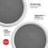 Copco 9 Inch Non Skid Pantry Cabinet Lazy Susan Turntable, Set of 2, White and Gray