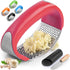 Zulay Kitchen Stainless Steel Garlic Press Rocker Set, Premium Garlic Mincer with Peeler and Scraper, Comfortable Grip