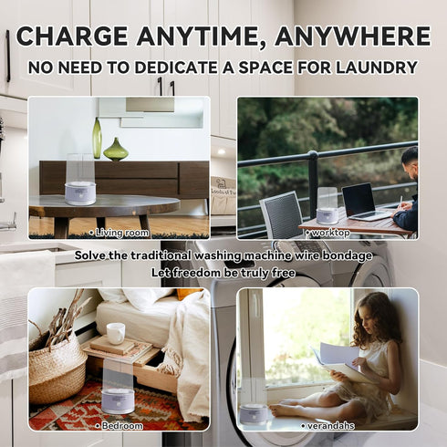 Portable Mini Washing Machine for Deep Cleaning Underwear, Baby Clothes, Small Items - Suitable for Apartments (Green,
