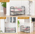 Hleelomi 3-Tier Closet,Living Expandable Shoe Rack,Adjustable Shoe Shelf Storage Organizer Heavy Duty Metal Free