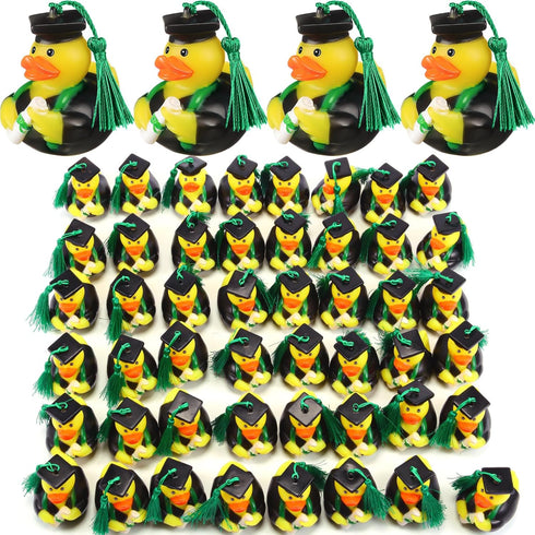 Lewtemi 48 Pcs Graduation Diploma Rubber Ducks 2024 Grad Rubber Duck Graduation