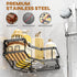 MAXIFFE 3-Pack Shower Caddy, Wall Mounted Organizer with Soap Holder and 8 Hooks for Bathroom and Kitchen Countertop