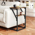 NEFROM Set 2, ET-D-BRW2 C-Shaped End Tables, Sofa TV Trays of Small Couch Side Table for Living Room, Bedroom, Bedside