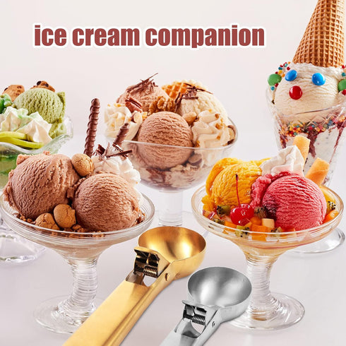 3 Frozen Skylety Pcs Ice Cream Scoops with Trigger Multiple Size Ice Cream Scooper Stainless Steel Cookie Scoop