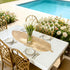 36 Inch FAVE Gold Small Table Runner Heat Resistant Vinyl Table Cover for Dinner Party Wedding Decor (Leaves)