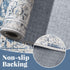jinchan 2x6 (2x6, Fiora Runner Rug Machine Washable Hallway Rug Dark Blue Vintage Floral Print Non-Slip Low Pile