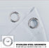 NICETOWN Greyish White Tiers Kitchen Curtains, Room Darkening Energy Efficient Grommet-Top Panels for Short Windows
