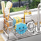 Consumest Sponge Holder for Kitchen Sink - Auto Draining Sink Caddy Organizer