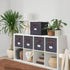 DECOMOMO Storage Baskets 13x15x13 - Storage Cube Bins with Label Holders for Organizing Shelves, 4pcs, Black Pattern