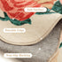 PureCozy 5x7 Washable Floral Area Rug Beige Living Room Carpet Scalloped Flower Non Slip Soft Bedroom Rug Farmhouse Low