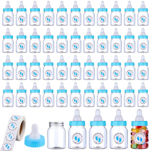 PINKXHY 62 Pcs 3.5 Inch Baby Mini Milk Bottle Baby Shower Favor with