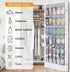 MISSLO Sturdy Oxford Shoe Organizer, 35 Large Pockets Hanging Rack for Closet Door Storage, Grey