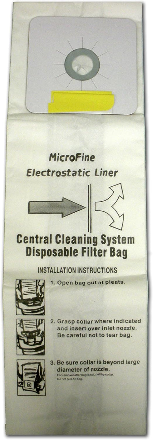 EnviroCare 3 Pack Replacement Micro Filtration Dust Bags for Nutone Central Vacuums