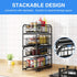AIYAKA Pull-out Cabinet Organizer, Stackable 2-tier Under Sink Rack with Sliding Storage Drawer for Bathroom, Kitchen,