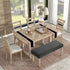 YISUN Jacquard Dining Bench Covers, Stretch Washable Removable Bench Slipcover, Rectangle Bench Seat Protector Cover