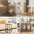 2-Tier YUFAM Side Table End Table Tall Night Stand for Living Room Bedroom Bathroom Office Furniture Brown