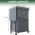 40 Gal(150L) High Grade Large Laundry Basket with Wheels, Rolling Laundry Hamper, Laundry Cart with Metal Frame
