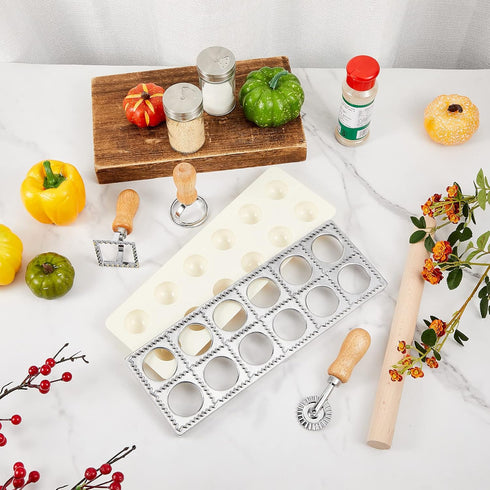 5 Set 2 Inch 1 3 1 (12 Geetery Pcs Ravioli Mold Squares Ravioli Maker Cutter Include Raviolis Maker Press Pasta Cutter