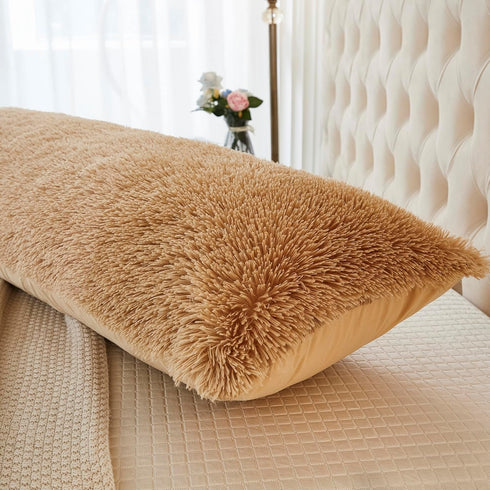21 54 Inches 1 Pack Uhamho Body Pillow Cover Large Fluffy Shaggy Lumbar Full Body Pillowcase x Soft Modern Home