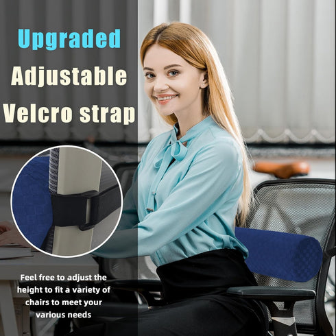coceyese Short-11*4.3'') Lumbar Roll Pillow for Lower Back, Lumbar Support Foam Roll Cushion with Pillowcase