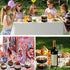 50 Pcs Mini Square Baking Cups with Lids, 5oz Aluminum Foil Mini Cake Pans for Wedding Birthday Party, Black Gold