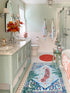 Tropical Jungle Rugs - 2x3 Faux Wool Botanical Boho Throw Rug for Bathroom Kitchen Indoor Entryway