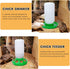 Set 1L Chicken Feeder and Waterer no Waste Chick Feeder and Waterer Kit Chicken Water Feeder Poultry Waterer Baby Chick