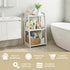 3-Tier (11.8" 15.7" 27.6" Bathroom Ladder Shelf Freestanding, White Floor Shelves Open Shelving Unit, Small Bookshelf