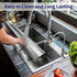 IIIOIIIA Stove Top Non Magnetic Shelf for Kitchen Organization, 30" Spice Rack Over The Stove, Brushed Stainless Silver