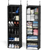 SpaceAid 2 Pack Hanging Closet Organizer with Dividers, 24 Compartments Hanging Shoe Shelves for Closet