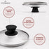 Cuisinel Glass Lid - 6-inch/15.24-cm, Compatible with Lodge, Tempered Replacement Cover for Skillets, Pots, and Pans