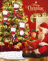 COOLWUFAN 48 Inches Christmas Tree Skirt for Holiday Party Decoration, White Plush Gold Sequin Snowflake