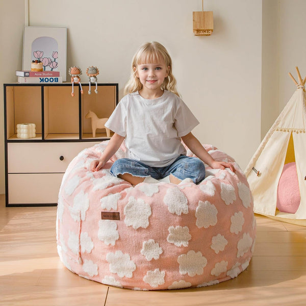 MAXYOYO Bean Bag Chair for Kids, Cloud Pattern Lazy Chair with High-Density