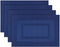 PIGCHCY Washable Vinyl Placemats, Elegant Durable Table Mats Set of 4 (18 x 12 inches, Navy Blue)