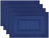 PIGCHCY Washable Vinyl Placemats, Elegant Durable Table Mats Set of 4 (18 x 12 inches, Navy Blue)