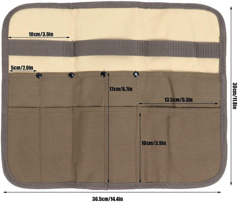 Camping Utensil Bag, Knife Roll Bag for Chefs, Canvas Roll Up Culinary Bag for Cooking, Camping, Tableware Storage
