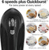 Hamilton Beach 6-Speed Electric Hand Mixer, 275 Watts with Whisk, Dough Hooks, Easy Clean Beaters, Black