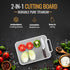 Titanium Cutting Board for Kitchen Dual-Sided Scratchless Pure Titanium & PP Surface, Non-Slip, Rust-Proof, Odor