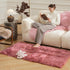 3 5 Ashler Faux Fur Area Rug - Ultra Soft x Feet Sheepskin, Fluffy Shaggy Blush Pink, Machine Washable - Nursery Decor