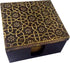 Purpledip Wooden Coasters Set of 5, Brass Sheet Covered Mango-Wood Barware