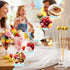 220 4 oz Pcs Mini Dessert Cups with Spoons and Bamboo Skewers, Round Clear Plastic Parfait Shooter Cups for Parties