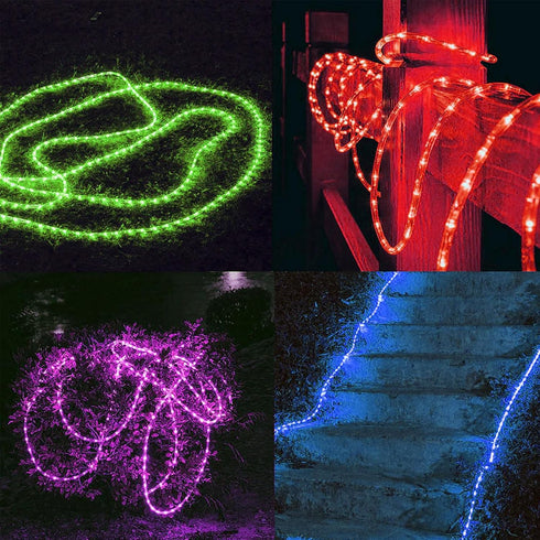 53Ft 160 echosari Rope Lights Outdoor Battery Operated, LED Rope String Lights Colors Changing with Remote Timer