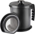 Ourokhome Bacon Grease Container with Strainer, 1.6 L Iron Kitchen Oil Storage Can for Hot Frying Oil