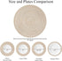 SHACOS 15 Inch Round Braided Placemats, Set of 6, Non-Slip Heat Resistant, Beige
