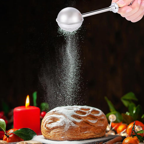 XVBITOR 18/8 Sugar Shaker, Powdered Sugar Shaker Duster with Stainless Steel Fine Mesh Dispenser Sugars and Spring