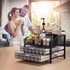 Countertop, Homsorout Coffee Bar Organizer - Coffee Station for Metal and Wood K Cup holder Storage Basket for Syrup